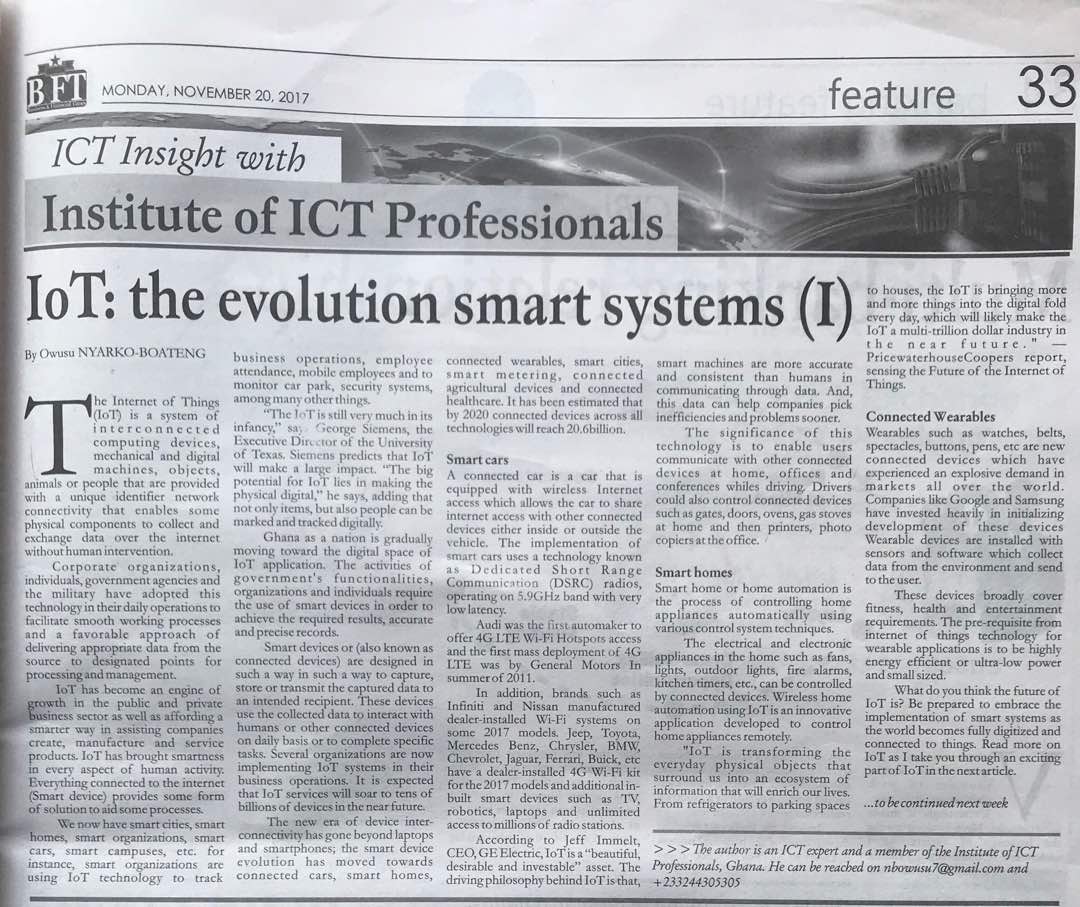 IIPGH weekly article published in Today’s B&FT