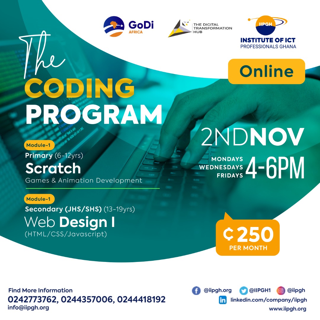 INSTITUTE OF ICT PROFESSIONALS GHANA - IIPGH - Scratch & web design